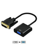 Cable Conversor Aisens A147-0352/ DVI Macho - VGA Hembra/ 30cm/ Negro