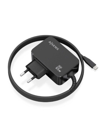 Cargador de Portátil GaN Aisens ASCH-1PD65WL033-BK/ 1xUSB Tipo-C + Cable 1.8m/ 65W/ Automático/ Voltaje 5-20V