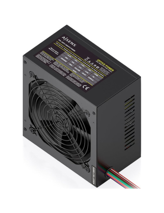 Fuente de Alimentación Aisens ASPC-500ATX-PSEBK/ 500W/ Ventilador 12cm