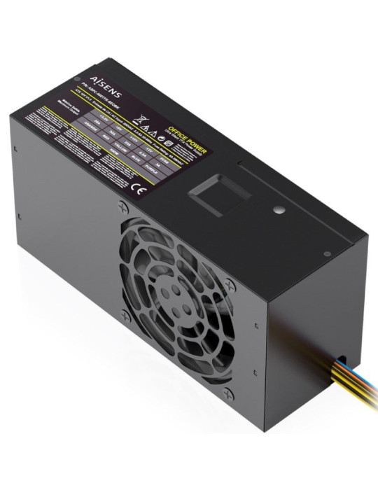Fuente de Alimentación TFX Aisens ASPC-500TFX-SEOBK/ 500W/ Ventilador 8cm