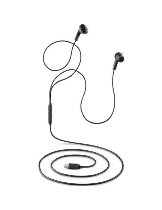 Auriculares Intrauditivos NGS Cross Glide/ con Micrófono/ USB Tipo-C/ Negros
