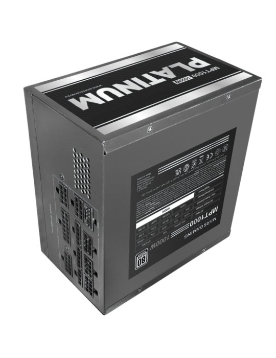 Fuente de Alimentación Mars Gaming MPT1000/ 1000W/ Ventilador 12cm/ ATX 3.1/ PCIe 5.1/ 80 Plus Platinum/ Negra
