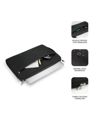 Funda Subblim Urban Laptop Sleeve para Portátiles hasta 15.6"/ Negra 2