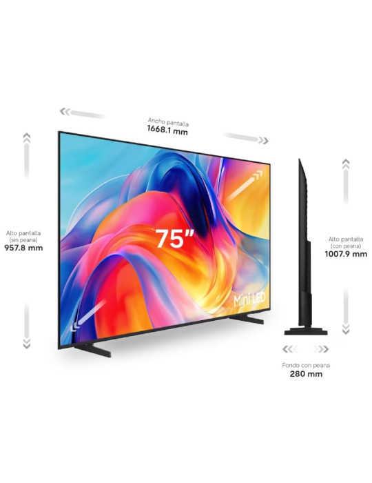 Televisor Samsung Mini LED M73H 75"/ Ultra HD 4K/ Smart TV/ WiFi