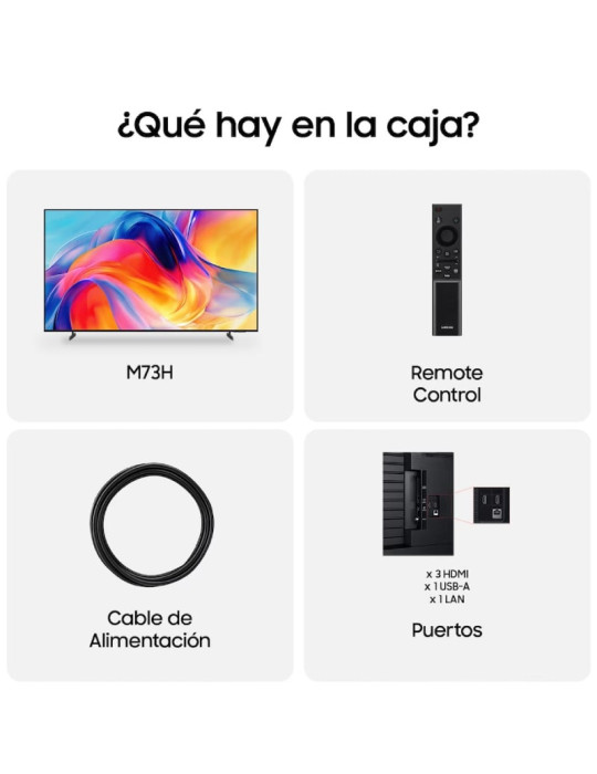 Televisor Samsung Mini LED M73H 75"/ Ultra HD 4K/ Smart TV/ WiFi