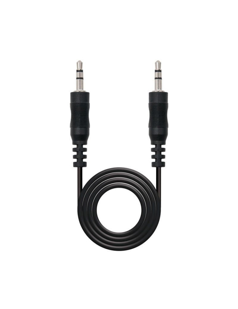 Cable Estéreo Nanocable 10.24.0103/ Jack 3.5 Macho - Jack 3.5 Macho/ 3m/ Negro