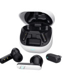 Auriculares Bluetooth Trust GXT 409 Oxxie 25478 con estuche de carga/ Autonomía 7h/ Blanco y Negro