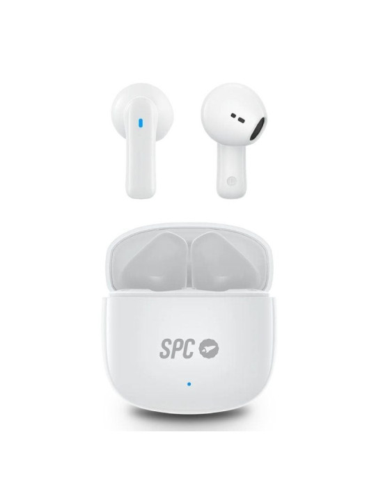 Auriculares Bluetooth SPC Zion 2 Play con estuche de carga/ Autonomía 7h/ Blancos