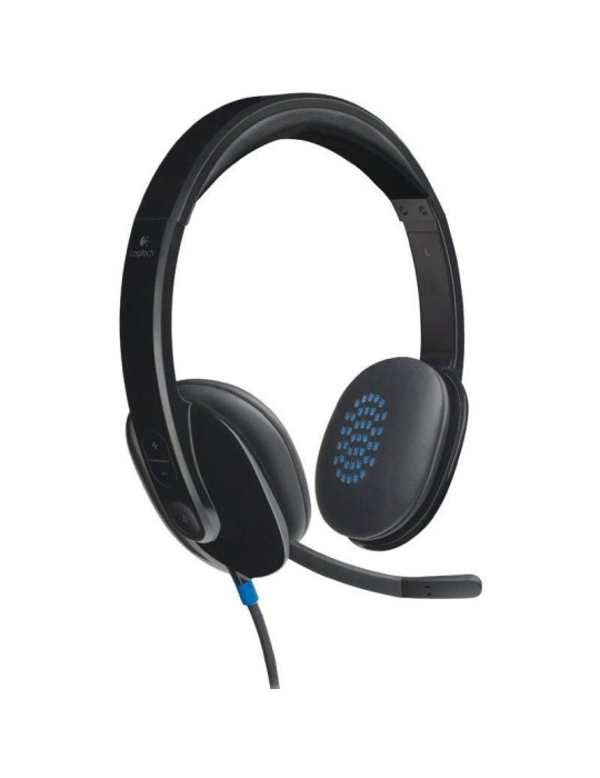 Auriculares Logitech H540/ con Micrófono/ USB/ Negros