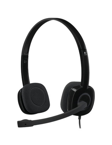 Auriculares Logitech H151/ con Micrófono/ Jack 3.5/ Negros