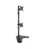 Soporte de Sobremesa para 2 Monitores TooQ DB1703TNV-B/ Giratorio/ Inclinable/ hasta 9kg