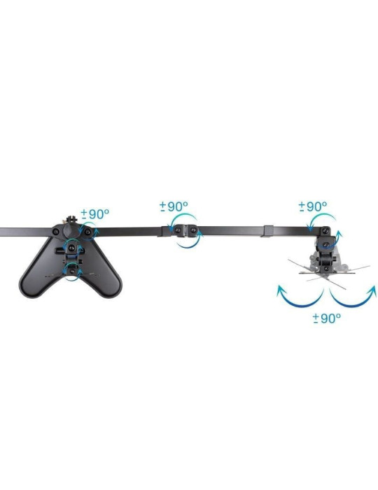 Soporte de Sobremesa para 3 Monitores TooQ DB1704TN-B/ Giratorio/ Inclinable/ hasta 7kg