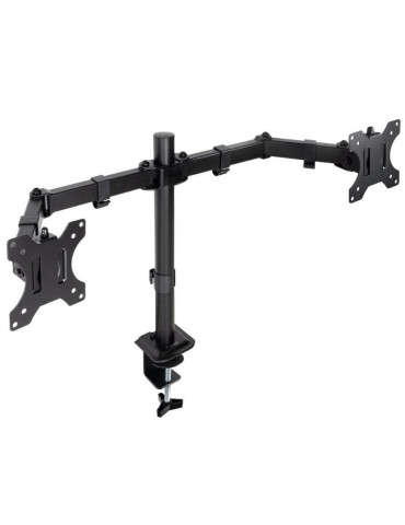 Soporte de Mesa para 2 Monitores TooQ DB1802TN-B/ Giratorio/ Inclinable/ hasta 8kg
