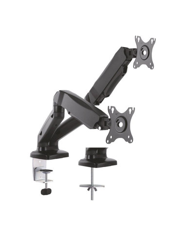 Soporte de Mesa con Contrapeso para 2 Monitores Aisens DT27TSR-045/ Giratorio/ Inclinable/ hasta 9kg 2