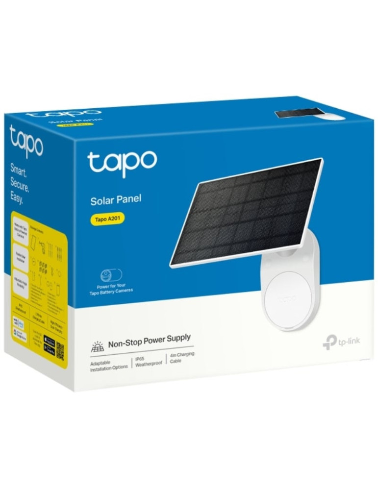 Panel Solar para Cámara de Vigilancia TP-Link TAPO A201/ 2.5W/ Compatible con Baterías Tapo (no incluida)