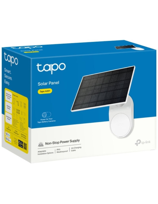 Panel Solar para Cámara de Vigilancia TP-Link TAPO A201/ 2.5W/ Compatible con Baterías Tapo (no incluida)