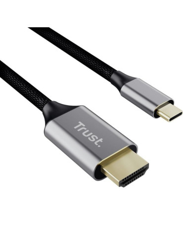 Cable Conversor HDMI 4K Trust CALYX/ USB Tipo-C Macho - HDMI Macho/ 2m/ Gris 2