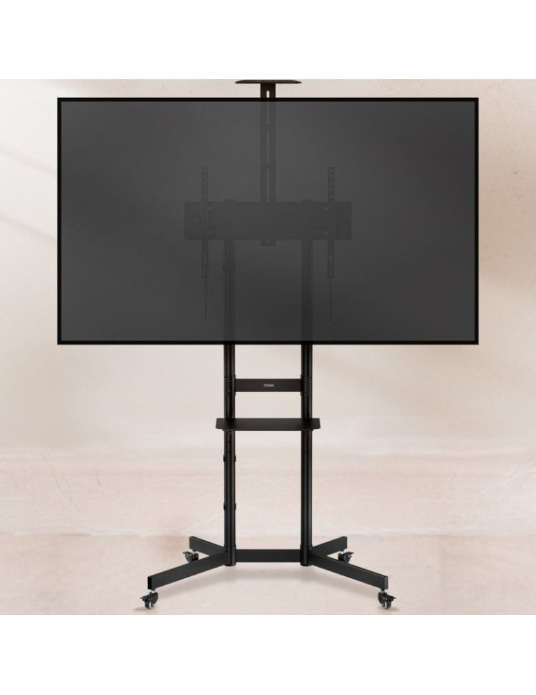 Soporte de Suelo Inclinable con Ruedas TooQ NEFERTITI FS1151M-B para TV de 37-70"/ hasta 70kg
