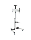 Soporte de Suelo Inclinable/ Ajustable con Ruedas TooQ FS1870M-B para TV de 37-70"/ hasta 50kg