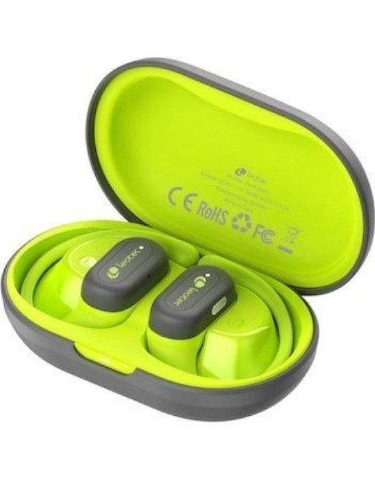 Auriculares Deportivos Bluetooth Leotec Open Air Zenith Sport con estuche de carga/ Autonomía 6.5h/ Lima