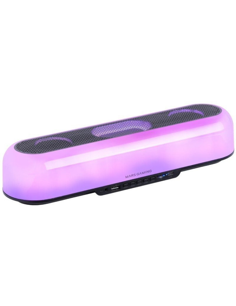 Barra de Sonido con Bluetooth Mars Gaming MSB-ORB/ 20W/ 2.0/ Negra