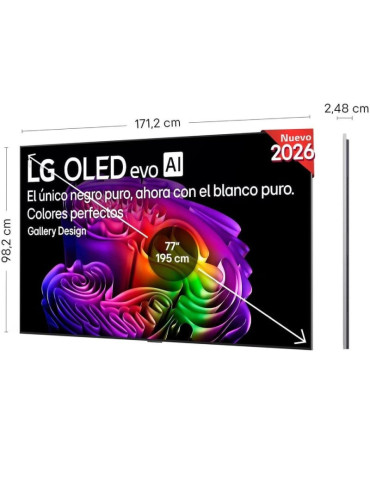 Televisor LG OLED Evo AI G6 OLED77G68LW 77"/ Ultra HD 4K/ Smart TV/ WiFi 2