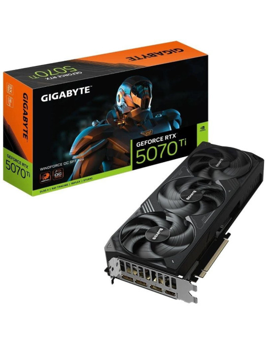 Tarjeta Gráfica Gigabyte GeForce RTX 5070 Ti WindForce OC SFF/ 16GB GDDR7
