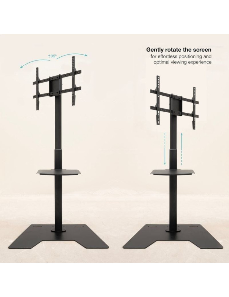 Soporte de Suelo Rotatorio/Ajustable TooQ FS2284M-B para TV de 37-70"/ hasta 70kg
