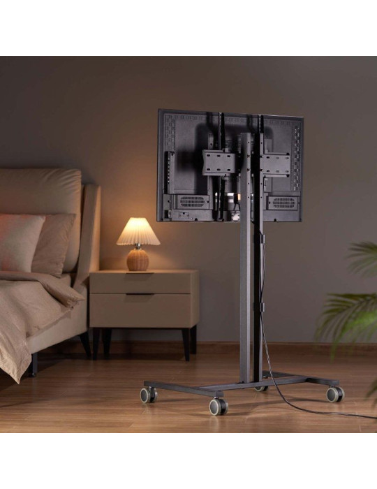 Soporte de Suelo Inclinable con Ruedas Aisens FT55TE-213 para TV de 32-55"/ hasta 35kg