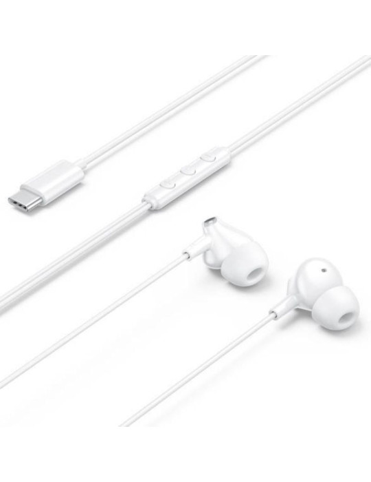 Auriculares Intrauditivos Vention Echo Lite USB-C In-Ear/ con Micrófono/ USB Tipo-C/ Blancos