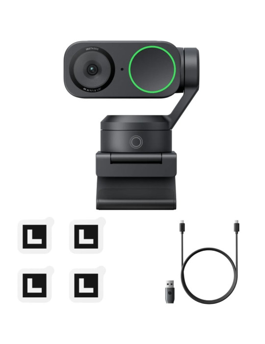 Webcam Insta360 Link 2/ Seguimiento de IA/ Control por gestos/ 3840 x 2160 4K UHD