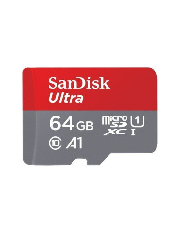 Tarjeta de Memoria SanDisk Ultra 64GB microSD XC con Adaptador/ Clase 10/ 140MBs 2