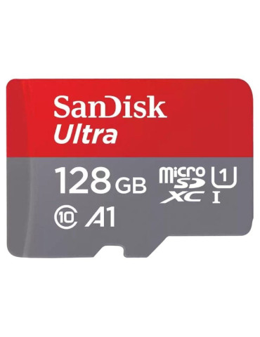 Tarjeta de Memoria SanDisk Ultra 128GB microSD XC con Adaptador/ Clase 10/ 140MBs 2