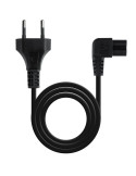 Cable Alimentación Acodado Nanocable 10.22.0503/ CEE7/16 Macho - C7 Hembra/ 3m/ Negro