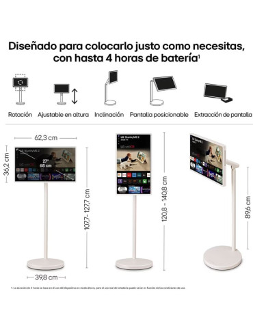 Smart Monitor Portátil LG 27LX6TDGA StanbyMe2 27"/ QHD/ Multimedia/ Smart TV 2