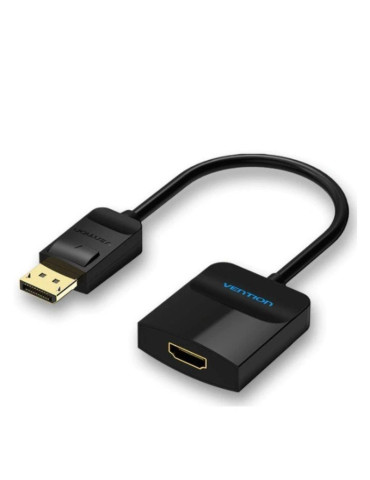 Conversor Vention HBGBB/ DisplayPort Macho - HDMI Hembra/ 15cm/ Negro