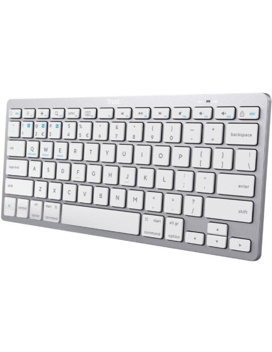 Teclado Compacto Inalámbrico Trust 24654/ Plata