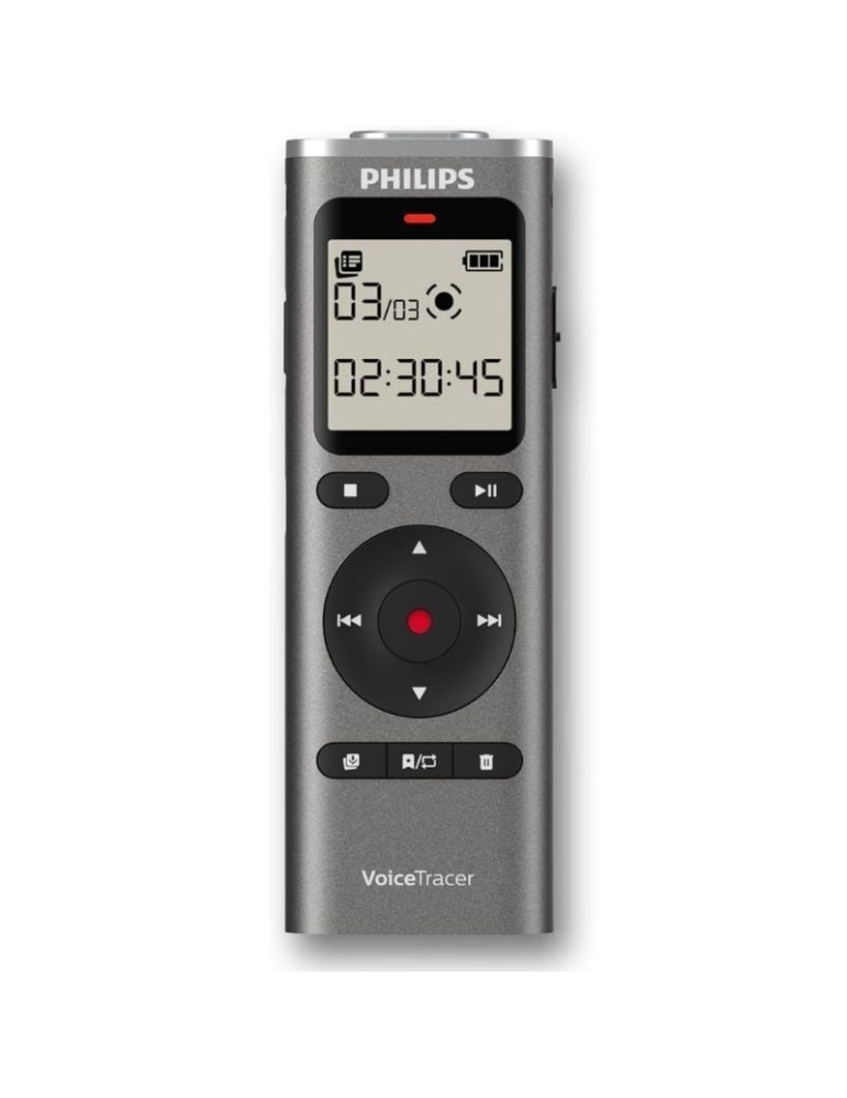 Grabadora de Voz Philips VoiceTracer DVT1170/ 20kHz/ Plata