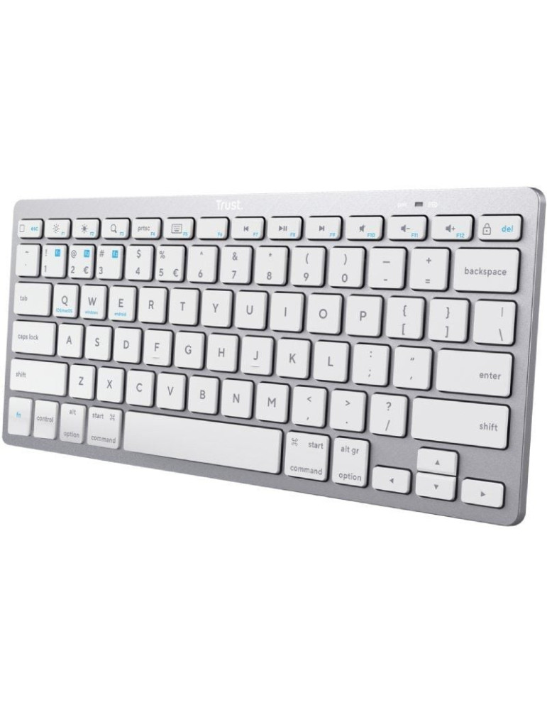 Teclado Compacto Inalámbrico Trust 24654/ Plata