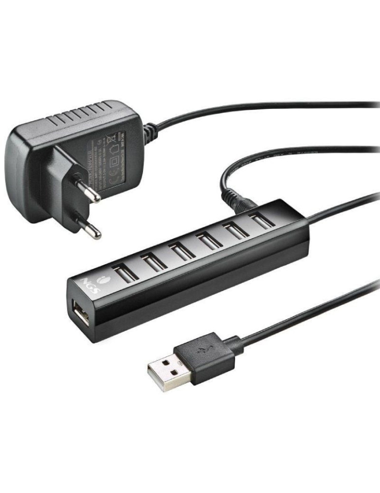 Hub USB 2.0 con Alimentación Externa NGS IHUB7 Tiny/ 7xUSB