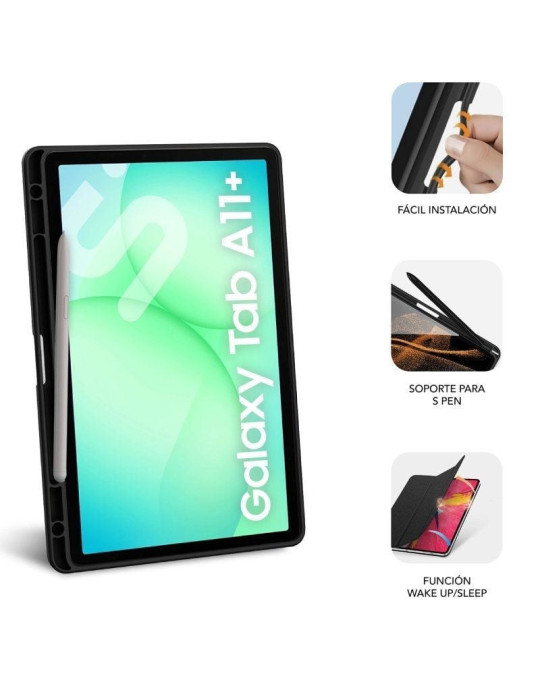 Funda Subblim Clear Shock Case para Samsung A11+/ Negra