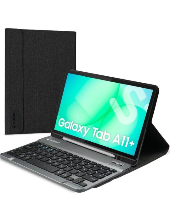 Funda con Teclado Subblim KeyTab Pro BT para Tablets Samsung Galaxy A11+/ Negra