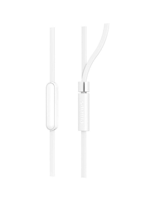 Auriculares Intrauditivos Philips TAE1105WT/ con Micrófono/ Jack 3.5/ Blancos