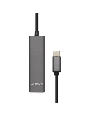 Hub USB Tipo-C Aisens A109-0403/ 4xUSB/ Gris