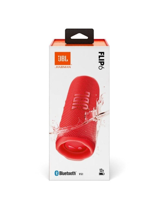 Altavoz con Bluetooth JBL FLIP 6/ 30W/ 1.0/ Rojo