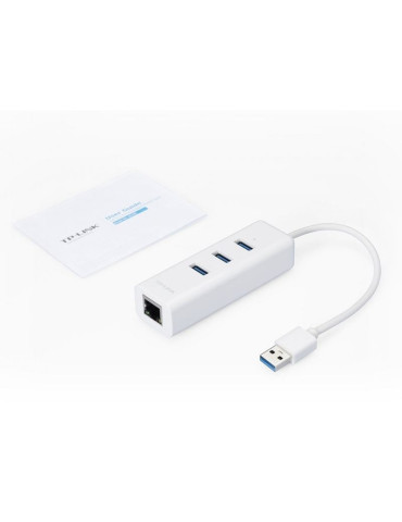 Hub USB 3.0 TP-Link UE330/ 3xUSB/ 1xRJ45/ Blanco 2