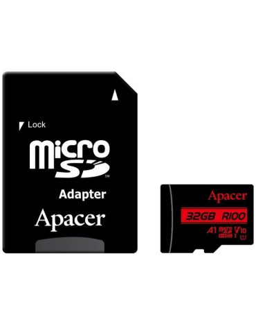 Tarjeta de Memoria Apacer 32GB microSD HC UHS 1 con Adaptador/ Clase 10/ 100MBs 2