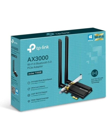 Tarjeta de Red Inalámbrica-PCI Express TP-Link Archer TX50E/ 3000Mbps/ 2.4/5GHz 2
