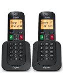 Teléfono Inalámbrico Gigaset Elemental 400 DUO/ Negro