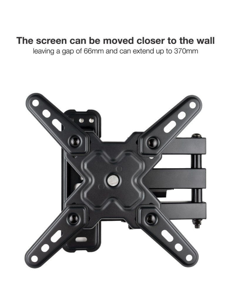 Soporte de Pared Extensible/ Giratorio/ Inclinable TooQ LP1345TN-B para TV de 13-43"/ hasta 20kg
